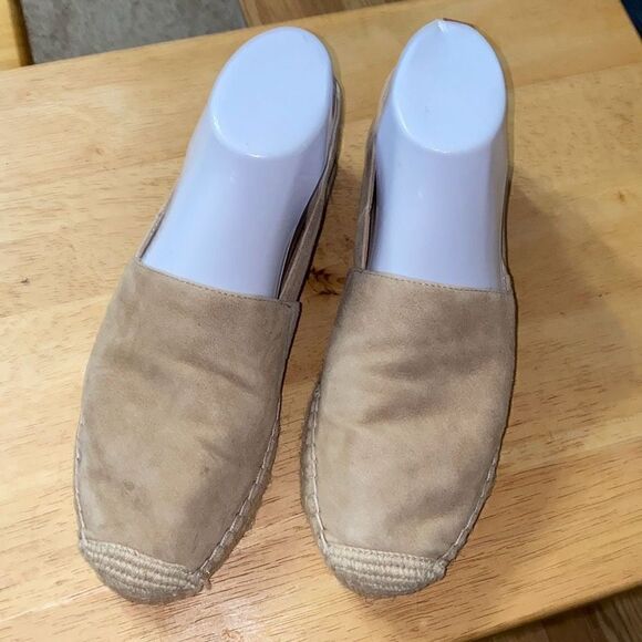 Sam Edelman Carrin Platform Espadrilles tan suede leather 7.5W - Picture 2 of 8
